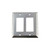 Nostalgic Warehouse - Deco Switch Plate with Double Rocker in Bright Chrome - DECSWPLTR2 - 719882