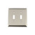 Nostalgic Warehouse - Deco Switch Plate with Double Toggle in Satin Nickel - DECSWPLTT2 - 720023