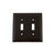 Nostalgic Warehouse - Deco Switch Plate with Double Toggle in Timeless Bronze - DECSWPLTT2 - 719663
