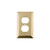 Nostalgic Warehouse - Deco Switch Plate with Outlet in Polished Brass - DECSWPLTD - 719956