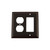 Nostalgic Warehouse - Deco Switch Plate with Rocker and Outlet in Timeless Bronze - DECSWPLTRD - 719672