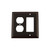 Nostalgic Warehouse - Deco Switch Plate with Rocker and Outlet in Timeless Bronze - DECSWPLTRD - 719672