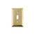 Nostalgic Warehouse - Deco Switch Plate with Single Toggle in Unlacquered Brass - DECSWPLTT1 - 720094