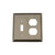 Nostalgic Warehouse - Deco Switch Plate with Toggle and Outlet in Antique Pewter - DECSWPLTTD - 719815