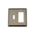 Nostalgic Warehouse - Deco Switch Plate with Toggle and Rocker in Antique Pewter - DECSWPLTTR - 719814