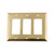Nostalgic Warehouse - Deco Switch Plate with Triple Rocker in Polished Brass - DECSWPLTR3 - 719955