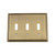 Nostalgic Warehouse - Deco Switch Plate with Triple Toggle in Antique Brass - DECSWPLTT3 - 719736