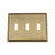 Nostalgic Warehouse - Deco Switch Plate with Triple Toggle in Antique Brass - DECSWPLTT3 - 719736