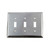 Nostalgic Warehouse - Deco Switch Plate with Triple Toggle in Bright Chrome - DECSWPLTT3 - 719880