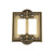 Nostalgic Warehouse - Meadows Switch Plate with Double Rocker in Antique Brass - MEASWPLTR2 - 719714