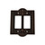 Nostalgic Warehouse - Meadows Switch Plate with Double Rocker in Timeless Bronze - MEASWPLTR2 - 719642