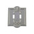 Nostalgic Warehouse - Meadows Switch Plate with Double Toggle in Bright Chrome - MEASWPLTT2 - 719855