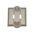 Nostalgic Warehouse - Meadows Switch Plate with Double Toggle in Satin Nickel - MEASWPLTT2 - 719999