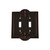 Nostalgic Warehouse - Meadows Switch Plate with Double Toggle in Timeless Bronze - MEASWPLTT2 - 719639