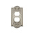 Nostalgic Warehouse - Meadows Switch Plate with Outlet in Satin Nickel - MEASWPLTD - 720004