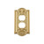 Nostalgic Warehouse - Meadows Switch Plate with Outlet in Unlacquered Brass - MEASWPLTD - 720076