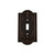 Nostalgic Warehouse - Meadows Switch Plate with Single Toggle in Timeless Bronze - MEASWPLTT1 - 719638