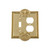 Nostalgic Warehouse - Meadows Switch Plate with Toggle and Outlet in Polished Brass - MEASWPLTTD - 719935