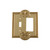 Nostalgic Warehouse - Meadows Switch Plate with Toggle and Rocker in Unlacquered Brass - MEASWPLTTR - 720078