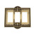 Nostalgic Warehouse - Meadows Switch Plate with Triple Rocker in Antique Brass - MEASWPLTR3 - 719715