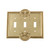 Nostalgic Warehouse - Meadows Switch Plate with Triple Toggle in Polished Brass - MEASWPLTT3 - 719928