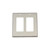 Nostalgic Warehouse - New York Switch Plate with Double Rocker in Satin Nickel - NYKSWPLTR2 - 719990