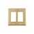 Nostalgic Warehouse - New York Switch Plate with Double Rocker in Unlacquered Brass - NYKSWPLTR2 - 720062