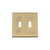 Nostalgic Warehouse - New York Switch Plate with Double Toggle in Antique Brass - NYKSWPLTT2 - 719699