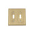 Nostalgic Warehouse - New York Switch Plate with Double Toggle in Antique Brass - NYKSWPLTT2 - 719699