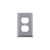 Nostalgic Warehouse - New York Switch Plate with Outlet in Bright Chrome - NYKSWPLTD - 719848