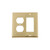 Nostalgic Warehouse - New York Switch Plate with Rocker and Outlet in Unlacquered Brass - NYKSWPLTRD - 720068