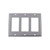 Nostalgic Warehouse - New York Switch Plate with Triple Rocker in Bright Chrome - NYKSWPLTR3 - 719847
