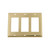 Nostalgic Warehouse - New York Switch Plate with Triple Rocker in Unlacquered Brass - NYKSWPLTR3 - 720063