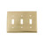 Nostalgic Warehouse - New York Switch Plate with Triple Toggle in Polished Brass - NYKSWPLTT3 - 719916
