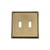 Nostalgic Warehouse - Rope Switch Plate with Double Toggle in Antique Brass - ROPSWPLTT2 - 719747
