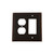 Nostalgic Warehouse - Rope Switch Plate with Rocker and Outlet in Timeless Bronze - ROPSWPLTRD - 719684