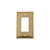 Nostalgic Warehouse - Rope Switch Plate with Single Rocker in Unlacquered Brass - ROPSWPLTR1 - 720109