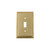 Nostalgic Warehouse - Rope Switch Plate with Single Toggle in Unlacquered Brass - ROPSWPLTT1 - 720106