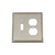 Nostalgic Warehouse - Rope Switch Plate with Toggle and Outlet in Satin Nickel - ROPSWPLTTD - 720043