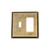 Nostalgic Warehouse - Rope Switch Plate with Toggle and Rocker in Antique Brass - ROPSWPLTTR - 719754