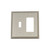 Nostalgic Warehouse - Rope Switch Plate with Toggle and Rocker in Satin Nickel - ROPSWPLTTR - 720042