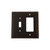 Nostalgic Warehouse - Rope Switch Plate with Toggle and Rocker in Timeless Bronze - ROPSWPLTTR - 719682