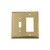 Nostalgic Warehouse - Rope Switch Plate with Toggle and Rocker in Unlacquered Brass - ROPSWPLTTR - 720114