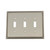 Nostalgic Warehouse - Rope Switch Plate with Triple Toggle in Satin Nickel - ROPSWPLTT3 - 720036