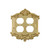 Nostalgic Warehouse - Victorian Switch Plate with Double Outlet in Unlacquered Brass - VICSWPLTD2 - 720089