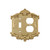 Nostalgic Warehouse - Victorian Switch Plate with Toggle and Outlet in Unlacquered Brass - VICSWPLTTD - 720091