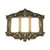Nostalgic Warehouse - Victorian Switch Plate with Triple Rocker in Antique Brass - VICSWPLTR3 - 719727