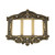 Nostalgic Warehouse - Victorian Switch Plate with Triple Rocker in Antique Brass - VICSWPLTR3 - 719727