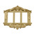 Nostalgic Warehouse - Victorian Switch Plate with Triple Rocker in Unlacquered Brass - VICSWPLTR3 - 720087