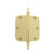 Nostalgic Warehouse - 3.5" Steeple Tip Residential Hinge with 5/8" Radius Corners in Polished Brass - STEHNG - 746073